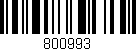 Código de barras (EAN, GTIN, SKU, ISBN): '800993'