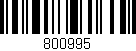 Código de barras (EAN, GTIN, SKU, ISBN): '800995'