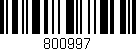 Código de barras (EAN, GTIN, SKU, ISBN): '800997'