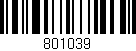 Código de barras (EAN, GTIN, SKU, ISBN): '801039'