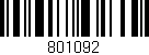 Código de barras (EAN, GTIN, SKU, ISBN): '801092'