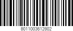 Código de barras (EAN, GTIN, SKU, ISBN): '8011003612802'