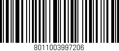 Código de barras (EAN, GTIN, SKU, ISBN): '8011003997206'