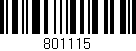 Código de barras (EAN, GTIN, SKU, ISBN): '801115'