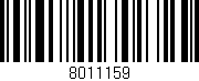 Código de barras (EAN, GTIN, SKU, ISBN): '8011159'