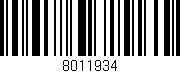 Código de barras (EAN, GTIN, SKU, ISBN): '8011934'