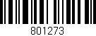 Código de barras (EAN, GTIN, SKU, ISBN): '801273'