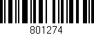 Código de barras (EAN, GTIN, SKU, ISBN): '801274'