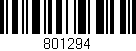 Código de barras (EAN, GTIN, SKU, ISBN): '801294'