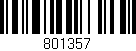 Código de barras (EAN, GTIN, SKU, ISBN): '801357'