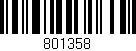 Código de barras (EAN, GTIN, SKU, ISBN): '801358'