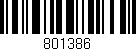 Código de barras (EAN, GTIN, SKU, ISBN): '801386'