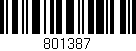 Código de barras (EAN, GTIN, SKU, ISBN): '801387'