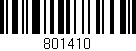 Código de barras (EAN, GTIN, SKU, ISBN): '801410'