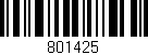 Código de barras (EAN, GTIN, SKU, ISBN): '801425'