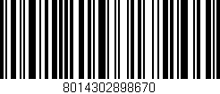 Código de barras (EAN, GTIN, SKU, ISBN): '8014302898670'