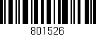 Código de barras (EAN, GTIN, SKU, ISBN): '801526'