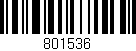 Código de barras (EAN, GTIN, SKU, ISBN): '801536'