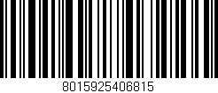 Código de barras (EAN, GTIN, SKU, ISBN): '8015925406815'