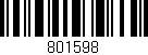 Código de barras (EAN, GTIN, SKU, ISBN): '801598'