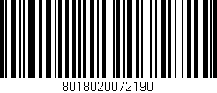 Código de barras (EAN, GTIN, SKU, ISBN): '8018020072190'
