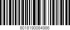 Código de barras (EAN, GTIN, SKU, ISBN): '8018190084986'
