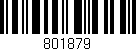 Código de barras (EAN, GTIN, SKU, ISBN): '801879'