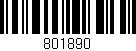 Código de barras (EAN, GTIN, SKU, ISBN): '801890'