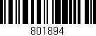 Código de barras (EAN, GTIN, SKU, ISBN): '801894'