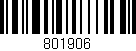 Código de barras (EAN, GTIN, SKU, ISBN): '801906'