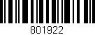 Código de barras (EAN, GTIN, SKU, ISBN): '801922'