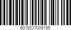 Código de barras (EAN, GTIN, SKU, ISBN): '8019227028195'