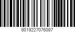 Código de barras (EAN, GTIN, SKU, ISBN): '8019227076097'