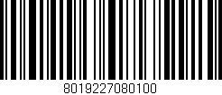 Código de barras (EAN, GTIN, SKU, ISBN): '8019227080100'