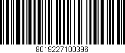 Código de barras (EAN, GTIN, SKU, ISBN): '8019227100396'