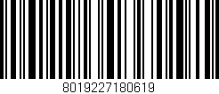 Código de barras (EAN, GTIN, SKU, ISBN): '8019227180619'