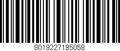 Código de barras (EAN, GTIN, SKU, ISBN): '8019227185058'