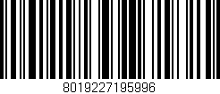 Código de barras (EAN, GTIN, SKU, ISBN): '8019227195996'