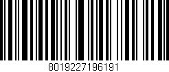Código de barras (EAN, GTIN, SKU, ISBN): '8019227196191'
