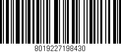 Código de barras (EAN, GTIN, SKU, ISBN): '8019227198430'