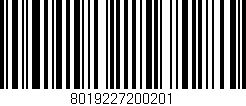 Código de barras (EAN, GTIN, SKU, ISBN): '8019227200201'