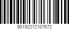 Código de barras (EAN, GTIN, SKU, ISBN): '80192272107672'