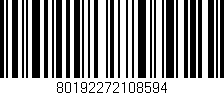 Código de barras (EAN, GTIN, SKU, ISBN): '80192272108594'