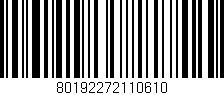 Código de barras (EAN, GTIN, SKU, ISBN): '80192272110610'