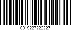 Código de barras (EAN, GTIN, SKU, ISBN): '8019227222227'