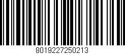 Código de barras (EAN, GTIN, SKU, ISBN): '8019227250213'