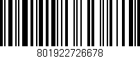 Código de barras (EAN, GTIN, SKU, ISBN): '801922726678'