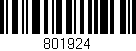 Código de barras (EAN, GTIN, SKU, ISBN): '801924'