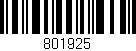 Código de barras (EAN, GTIN, SKU, ISBN): '801925'