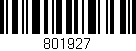 Código de barras (EAN, GTIN, SKU, ISBN): '801927'